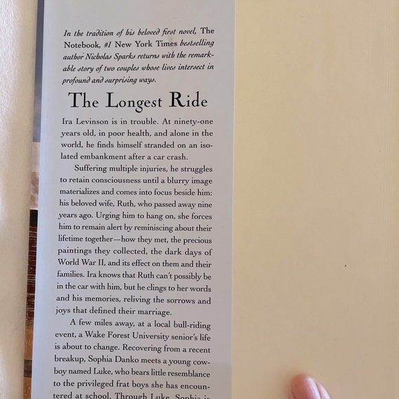 'The Longest Ride' Book by Nicholas Sparks NWT - Picture 2 of 3